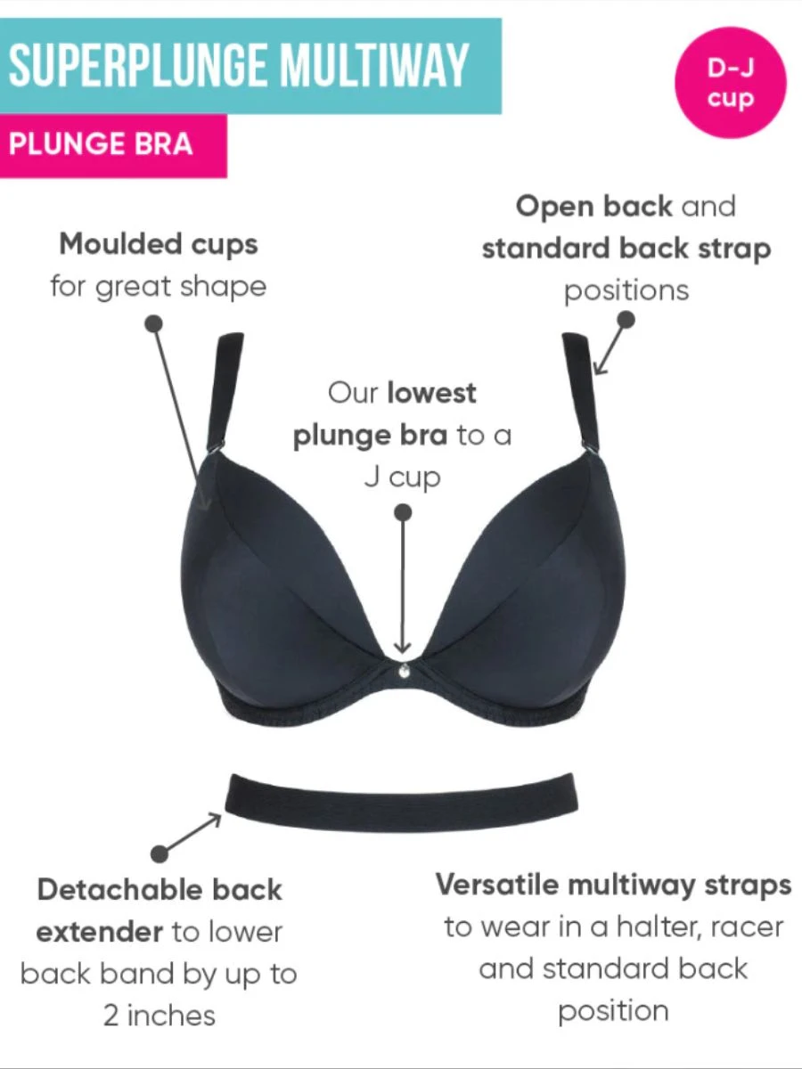 Curvy Kate Superplunge Multiway Plunge Bra - Black - Image 6