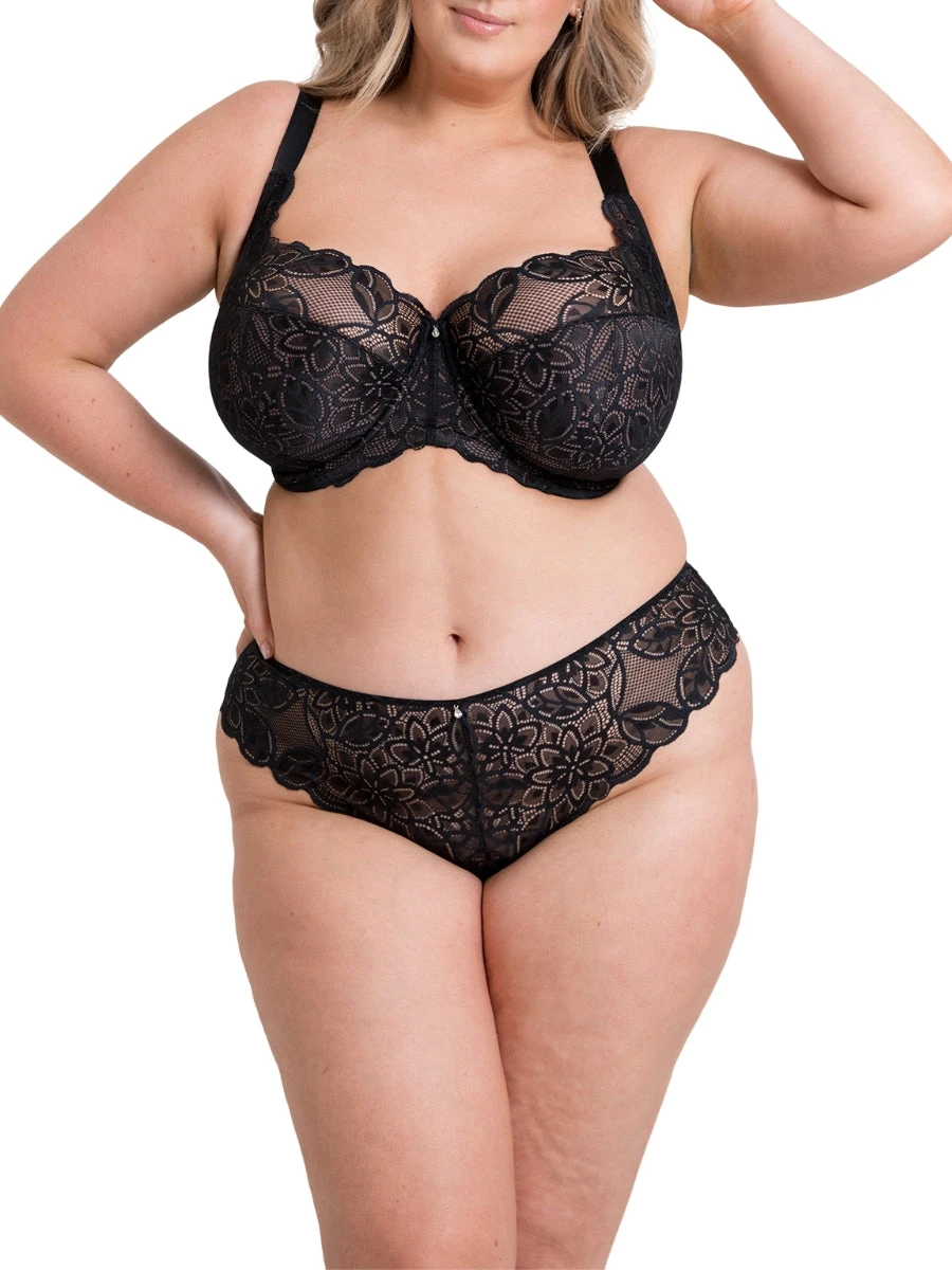 Curvy Kate Lovelace Full Cup Side Support Bra - Black/Taupe - Image 4