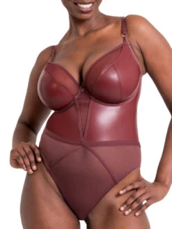 Curvy Kate Lucky Star Bodysuit - Oxblood