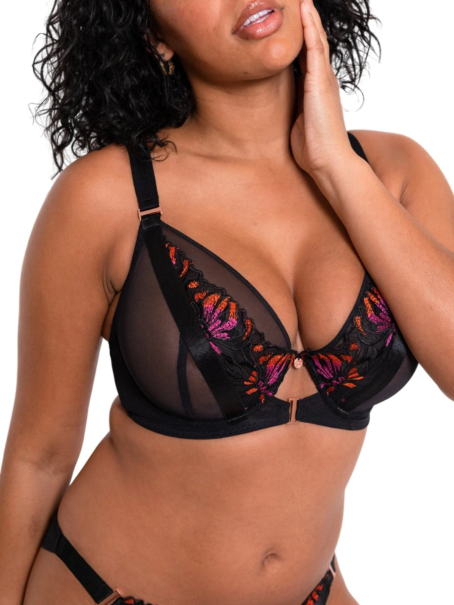 Curvy Kate Mesmerise Plunge Bra - Black Multi - Image 3