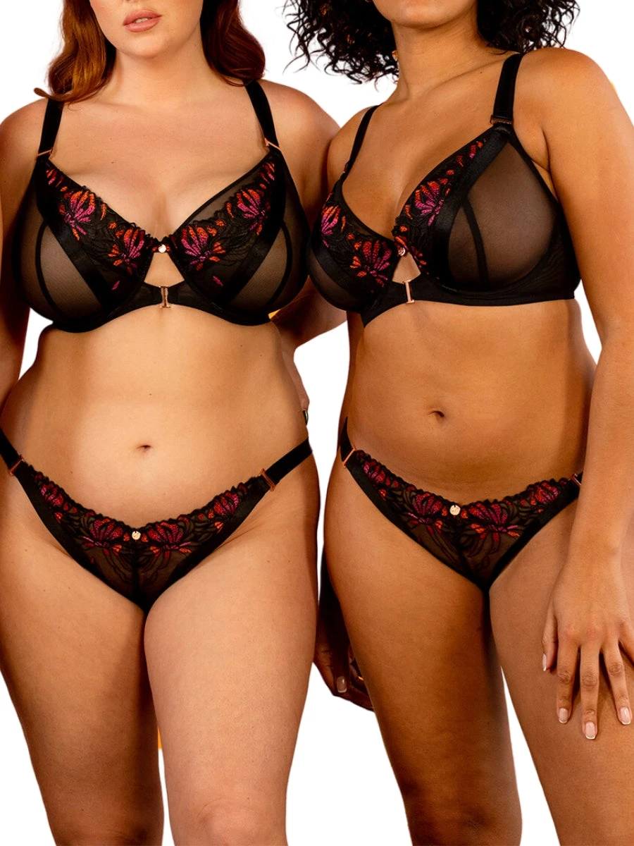 Curvy Kate Mesmerise Plunge Bra - Black Multi - Image 8