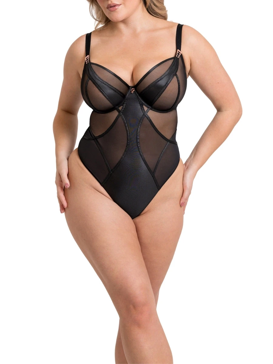 Curvy Kate Suspense Plunge Bodysuit - Black - Image 3