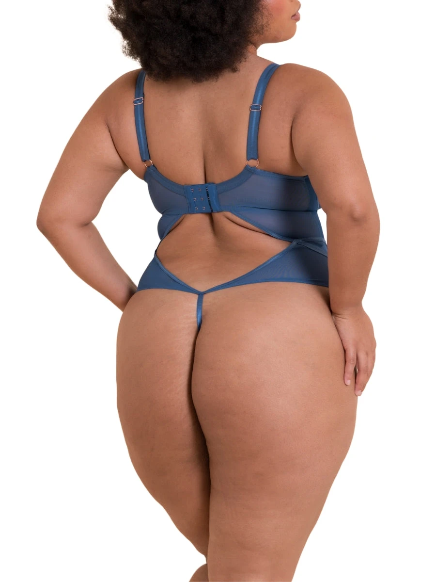Curvy Kate Suspense Plunge Bodysuit - French Blue - Image 4