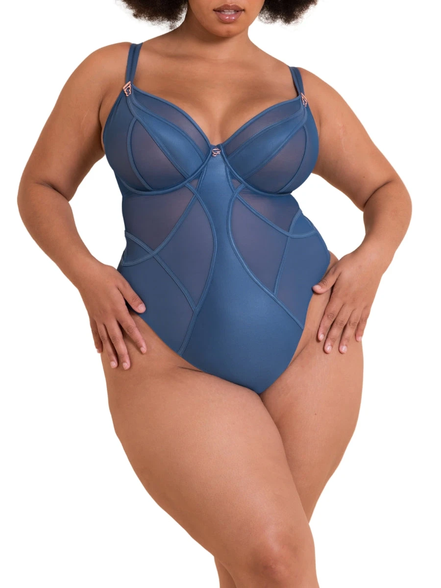 Curvy Kate Suspense Plunge Bodysuit - French Blue - Image 3