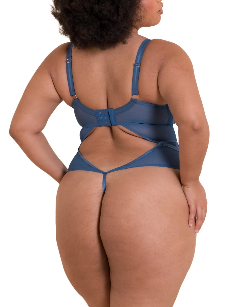 Curvy Kate Suspense Plunge Bodysuit - French Blue - Image 2