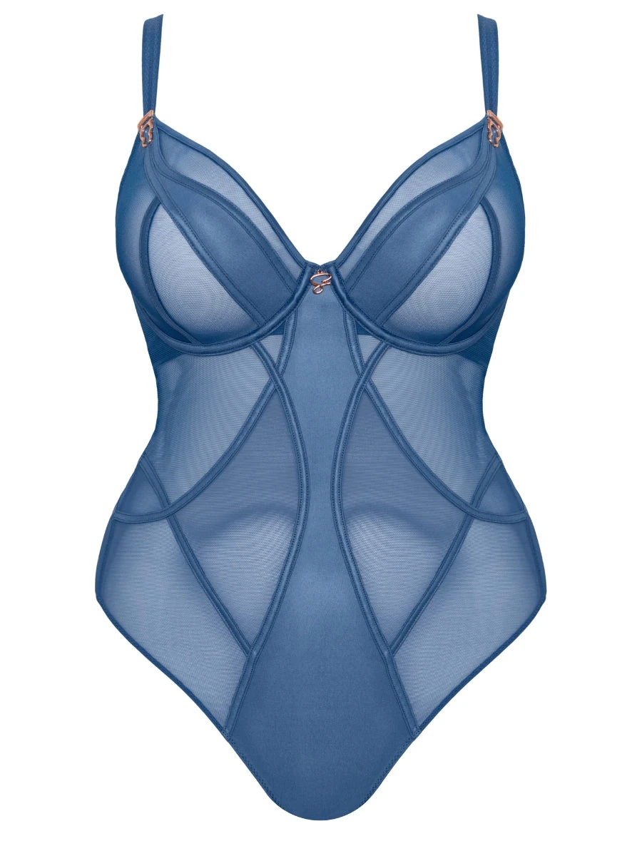 Curvy Kate Suspense Plunge Bodysuit - French Blue - Image 8
