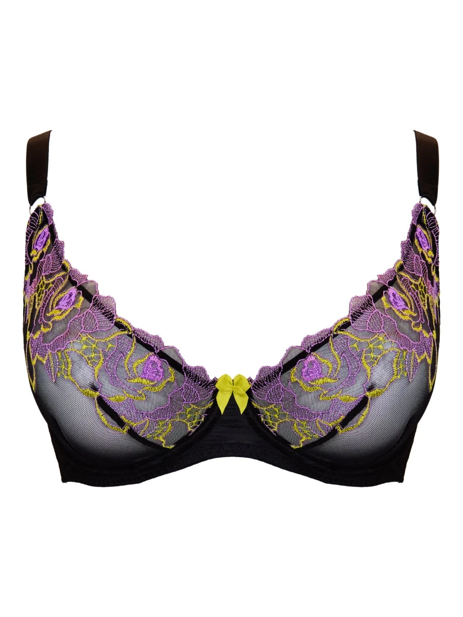 Curvy Kate Stand Out Plunge Bra - Black Multi - Image 9