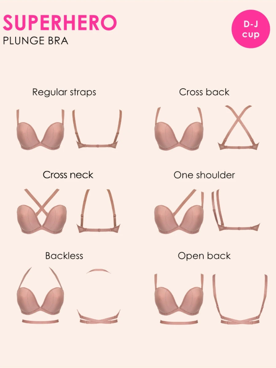 Curvy Kate Superhero Multiway Plunge Bra - Latte - Image 8