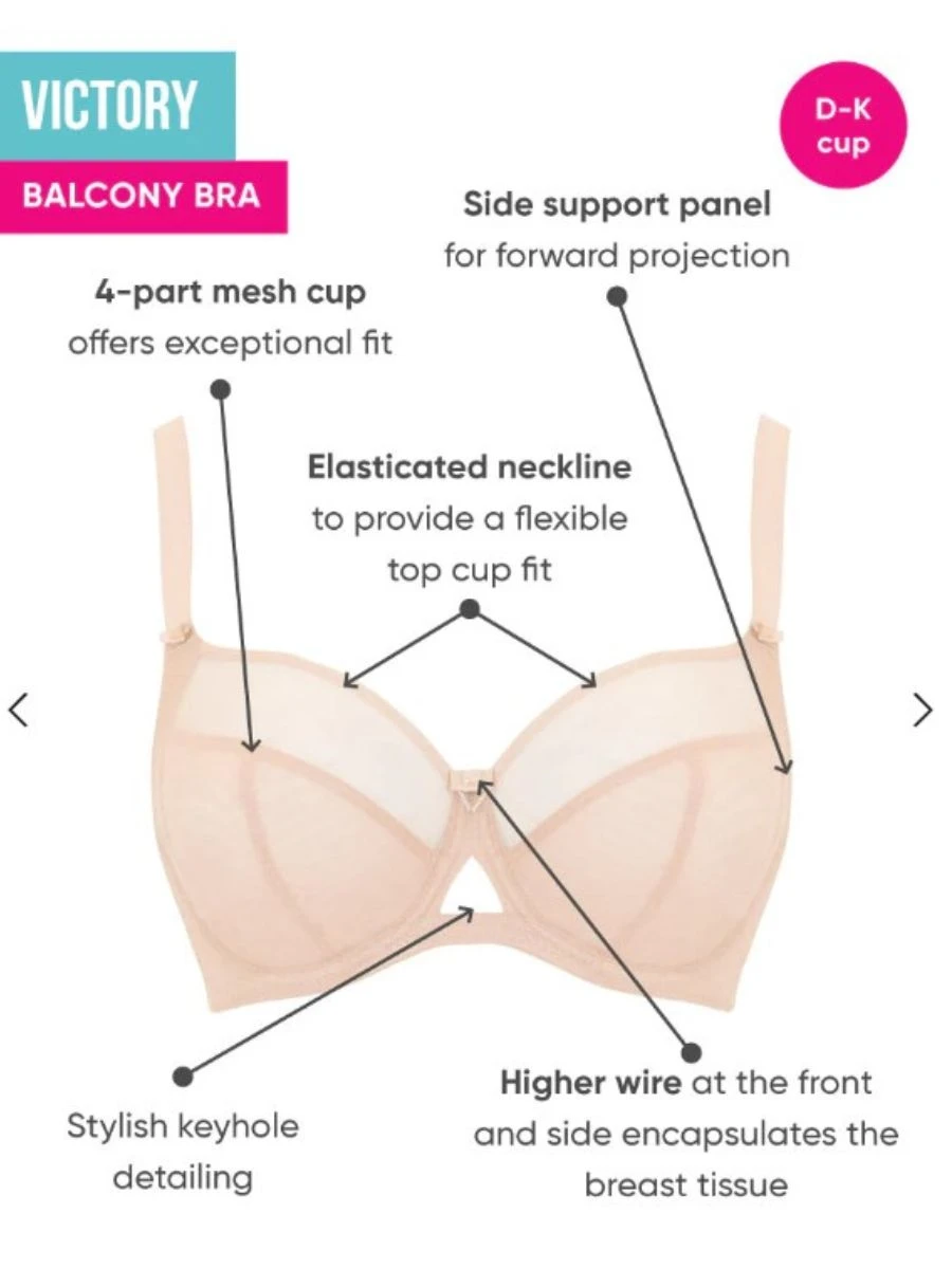 Curvy Kate Victory Balcony Bra - Black - Image 4