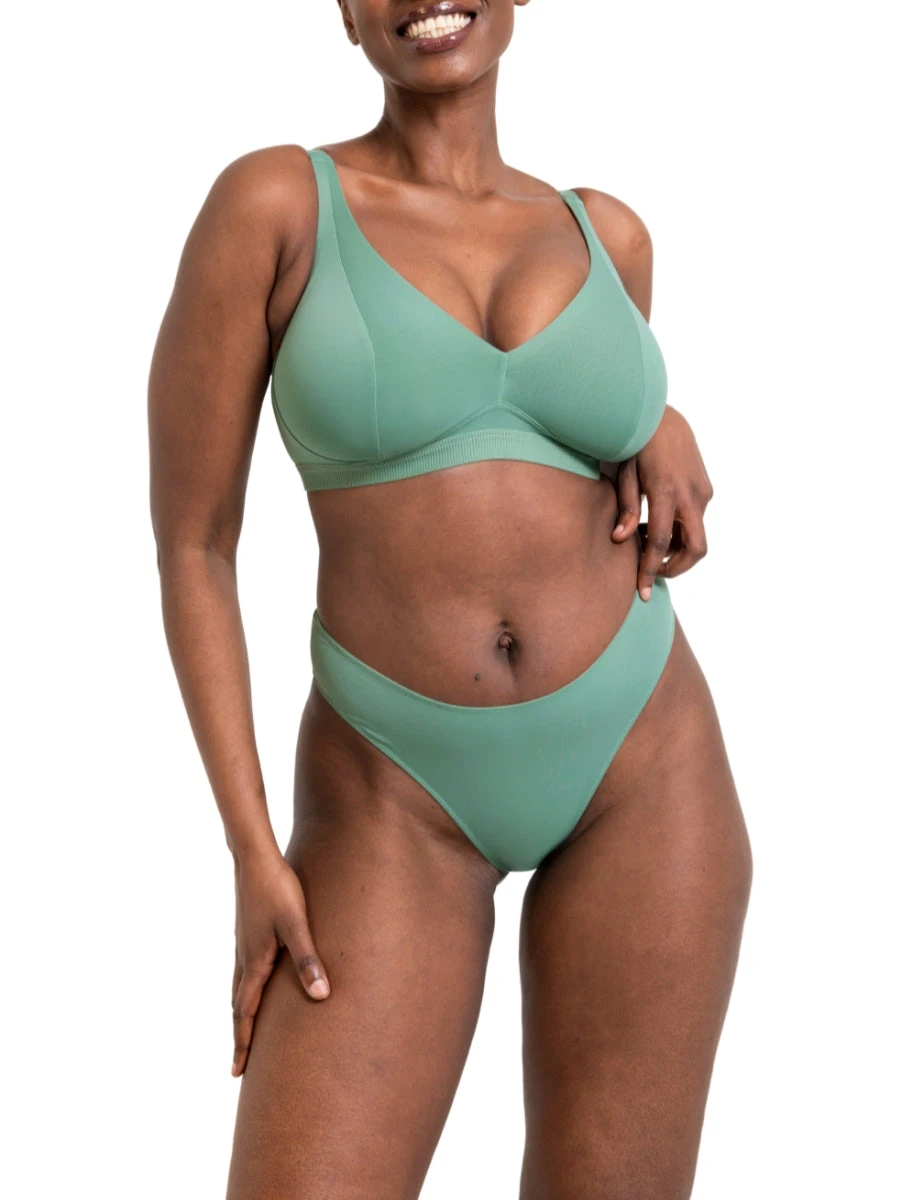 Curvy Kate Zen Non-Wired Bralette - Sage Green - Image 4