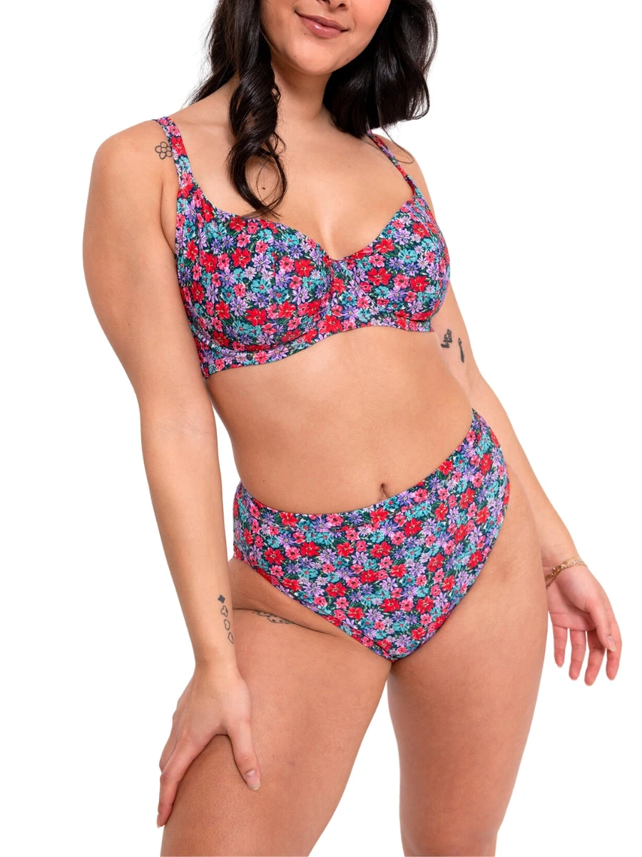 Curvy Kate Kitsch Kate Balcony Bikini Top - Floral Print - Image 4