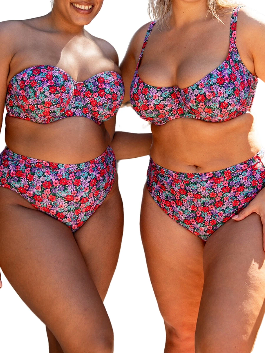 Curvy Kate Kitsch Kate Balcony Bikini Top - Floral Print - Image 8
