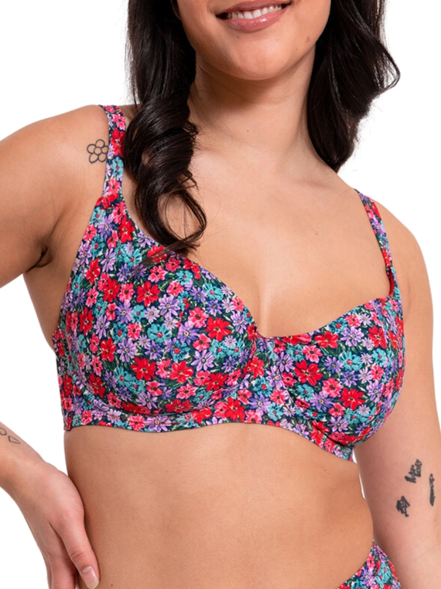Curvy Kate Kitsch Kate Balcony Bikini Top - Floral Print