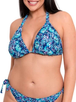 Curvy Kate Mykonos String Bikini Top - Blue Print