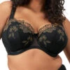 ELOMI Teagan Half Cup Bra - Black/Almond