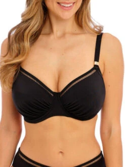 FANTASIE East Hampton Gathered Full Cup Bikini Top - Black