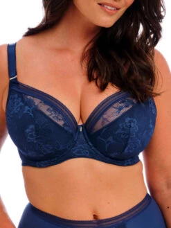 FANTASIE Fusion Lace Plunge Bra - French Navy