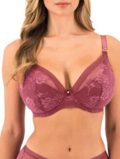 FANTASIE Fusion Lace Plunge Bra - Rosewood