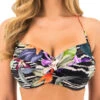 FANTASIE Maldives Twist Bandeau Bikini Top - Black Tropical