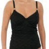 FANTASIE Marseille Bardot Gathered Full Cup Tankini - Black