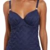 FANTASIE Marseille Bardot Gathered Full Cup Tankini - Twilight