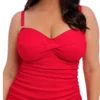 FANTASIE Ottawa Twist Front Tankini Top - Radiant Red