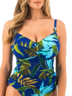 FANTASIE Pichola Twist Front Tankini Top - Tropical Blue