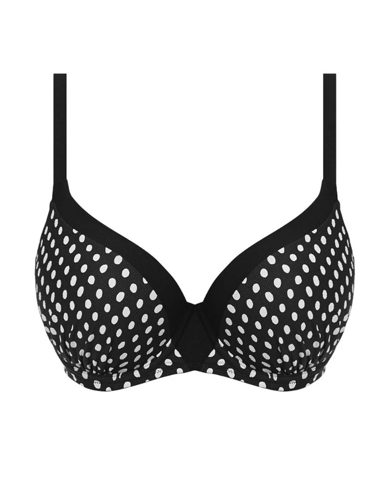 FANTASIE Santa Monica Moulded Bikini Top - Black/White - Image 3