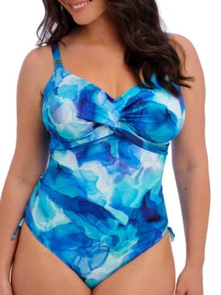 FANTASIE Saunton Sands Twist Front Swimsuit - Dazzling Blue