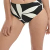 FANTASIE Ile De Re High Waist Bikini Brief - Black & Cream
