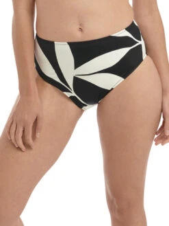 FANTASIE Ile De Re High Waist Bikini Brief - Black & Cream