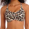 FREYA Animal Instinct Bralette Bikini Top - Natural