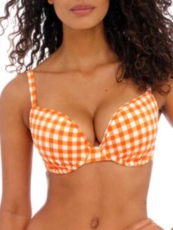 FREYA Check In Moulded Bikini Top - Zest