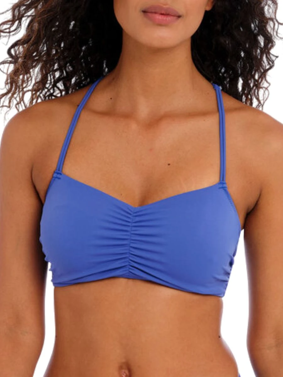 FREYA Jewel Cove Bralette Bikini Top - Plain Azure