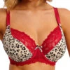 FREYA Cherish Me Plunge Bra - Red Leopard