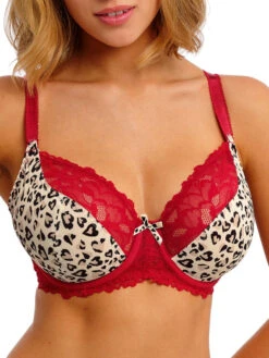 FREYA Cherish Me Plunge Bra - Red Leopard