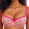Freya Flirt Padded Half Cup Bra - Hot Pink