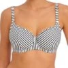 FREYA Jewel Cove Sweetheart Bikini Top - Stripe Black