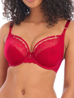 FREYA Temptress Plunge Bra - Cherry