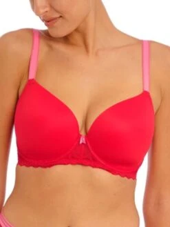 FREYA Offbeat Moulded Demi T-Shirt Bra - Chilli Red
