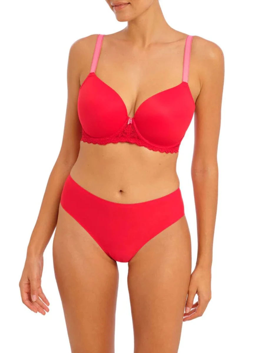 FREYA Offbeat Moulded Demi T-Shirt Bra - Chilli Red - Image 4