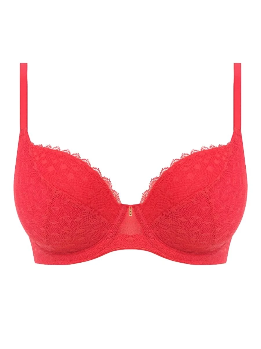 FREYA Signature Padded Plunge Bra - Chilli Red - Image 5