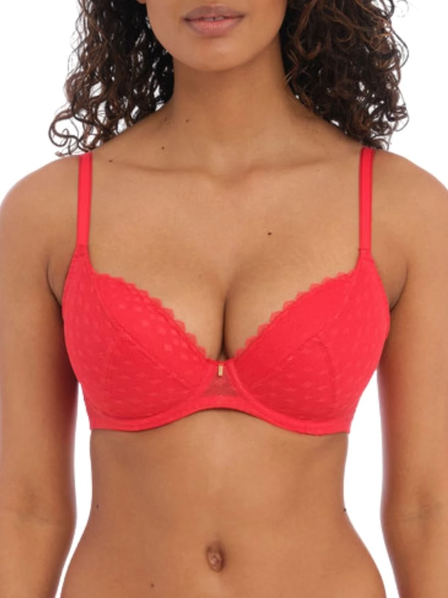 FREYA Signature Padded Plunge Bra - Chilli Red