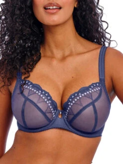 FREYA Loveland Sheer Plunge Bra - Boudoir Dusk