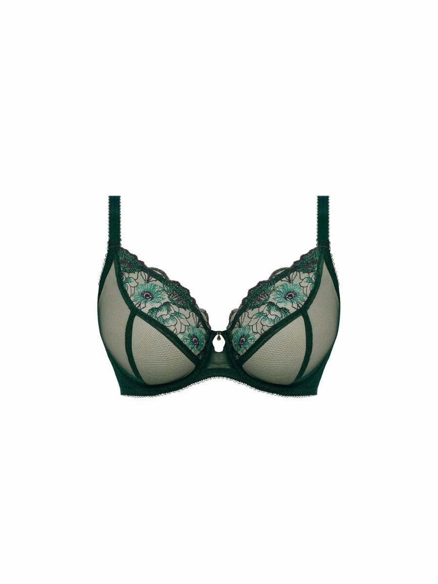 FREYA Loveland Sheer Plunge Bra - Deep Emerald - Image 7