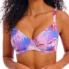 FREYA Miami Sunset Plunge Bikini Top - Cassis