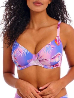 FREYA Miami Sunset Plunge Bikini Top - Cassis