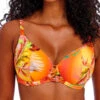 FREYA Miami Sunset Plunge Bikini Top - Papaya