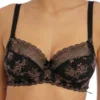 FREYA Offbeat Decadence Side Support Bra - Black