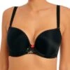FREYA Rose Blossom Moulded Plunge T-Shirt Bra - Black